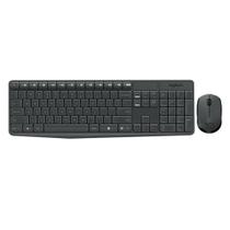 Kit De Teclado E Mouse Sem Fio Logitech Mk235 Teclado Grafite E Mouse Preto