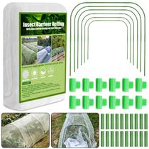 Kit de Tela de Proteção para Jardim Cludoo com 6 Arcos e Capa 3 x 6 m com Presilhas