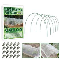 Kit de Tela de Proteção para Jardim Hoyejyou 3 x 9 m com Arcos de Fibra de Vidro