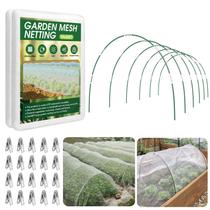 Kit de Tela de Proteção para Jardim Monirsen 3 x 15 m com Arcos de Fibra de Vidro