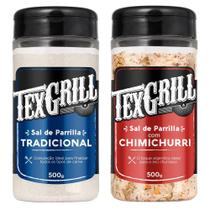 Kit de Tempero de Churrasco Sal de Parilla Tradicional + Sal Parilla Chimichurri 500g Texgrill