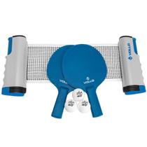 Kit de Tênis de Mesa Vollo com 2 Raquetes 3 Bolinhas e Rede Retrátil Kit de Tênis de Mesa Vollo com 2 Raquetes 3 Bolinhas e Rede Retrátil
