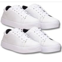 Kit De Tênis Femininos Casuais Branco Estilo Descontraído.