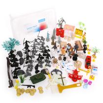 Kit de Terapia com Bandeja de Areia Zoneree com 106 Miniaturas Kit de Terapia com Bandeja de Areia Zoneree com 106 Miniaturas