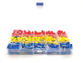 Kit de Terminais Conectores Tubulares Ilhós 465 Peças para Fios de 0,5 a 2,5mm NFe