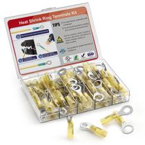 Kit de Terminais de Anel com Tubo Termorretrátil AIRIC 12-10 AWG 50 peças Kit de Terminais de Anel com Tubo Termorretrátil AIRIC 12-10 AWG 50 peças