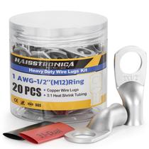 Kit de terminais de bateria e tubos termorretráteis haisstronica 1 AWG Kit de terminais de bateria e tubos termorretráteis haisstronica 1 AWG