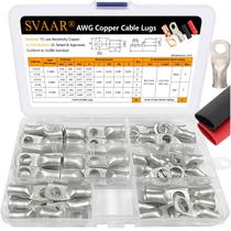 Kit de terminais de cabo de bateria SVAAR 4 6 8 AWG, cobre estanhado 56 unidades Kit de terminais de cabo de bateria SVAAR 4 6 8 AWG, cobre estanhado 56 unidades