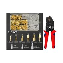 Kit De Terminais De Crimpagem Para Cabos Isolados 120/315/1000 Peças Conector Macho E Fêmea