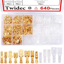 Kit de terminais de crimpagem Wire Spade Connector Twidec N-001 640 unidades Kit de terminais de crimpagem Wire Spade Connector Twidec N-001 640 unidades