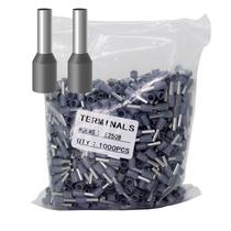 Kit de terminais de ponteiras de arame Fidioto AWG14 1000 unidades cinza Kit de terminais de ponteiras de arame Fidioto AWG14 1000 unidades cinza