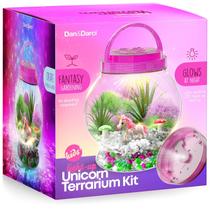 Kit de terrário Dan & Darci Light-Up Unicorn para crianças de 4 a 12 anos