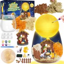 Kit de terrário SCWGTPJ Nativity Scene DIY Moon Lamp