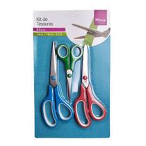 Kit de Tesouras 03 unid. 14cm,19cm e 21cm Kit de Tesouras 03 unid. 14cm,19cm e 21cm