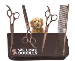 Kit de tesouras para cuidar de cães We Love Doodles Professional