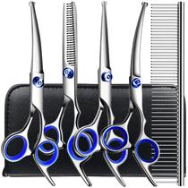 Kit de Tesouras para Tosa de Cães TINMARDA 6 em 1 Titanium Kit de Tesouras para Tosa de Cães TINMARDA 6 em 1 Titanium
