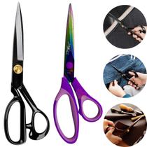 Kit de tesouras Titânio e alfaiate cortes profissional tesoura afiada reforçada resistente Kit de tesouras Titânio e alfaiate cortes profissional tesoura afiada reforçada resistente