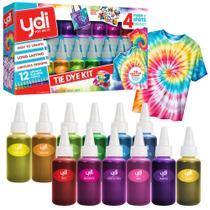 Kit de Tie Dye YOU DO IT com 12 cores, não tóxico, para tecido Kit de Tie Dye YOU DO IT com 12 cores, não tóxico, para tecido