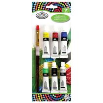 Kit de Tinta Acrilica C/pincel Royal 7pçs