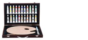 Kit De Tinta Acrílica Sinoart Com 34 Peças Para Tela E Madeira Kit De Tinta Acrílica Sinoart Com 34 Peças Para Tela E Madeira
