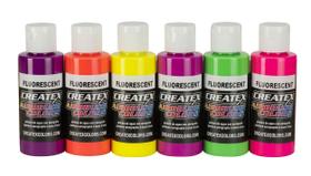 Kit de Tinta Fluorescente para Aerógrafo Createx 5802-00 59 ml