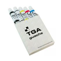 Kit de Tinta Guache Tga com 05 Cores Sortidas de 25 Ml Cada