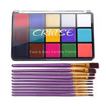 Kit de Tinta para Rosto e Corpo UCANBE com 15 Cores e 10 Pincéis Kit de Tinta para Rosto e Corpo UCANBE com 15 Cores e 10 Pincéis