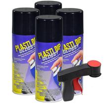 Kit de Tinta Plasti Dip Preto Brilhante para Aros 311ml, 4 Latas + Ferramenta