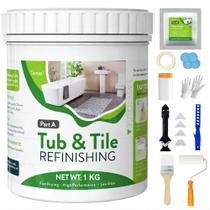 Kit de Tinta Tenee para Banheira e Azulejo 1 kg Branco Semi-Brilho