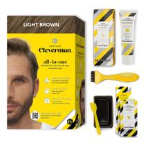 Kit de tintura de cabelo e barba CLEVERMAN Light Brown para homens