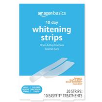 Kit de tiras de clareamento dentário Amazon Basics, 10 dias e 20 unidades Kit de tiras de clareamento dentário Amazon Basics, 10 dias e 20 unidades