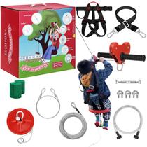 Kit de tirolesa EDOSTORY 160 pés para crianças e adultos de até 150 kg