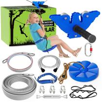 Kit de tirolesa X XBEN 150FT com assento giratório para crianças e adultos