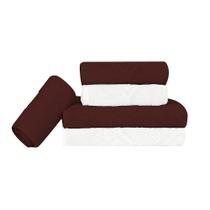 Kit de Toalha Banho Rosto Tapete 5 Peças Malbec e Branca Max Sonhare Ouro - Sultan Kit de Toalha Banho Rosto Tapete 5 Peças Malbec e Branca Max Sonhare Ouro - Sultan