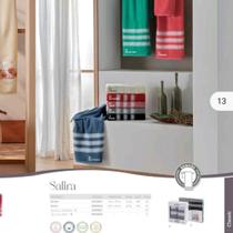 Kit de toalha de banho 3 pç 100% algodão Safira - Mafratex