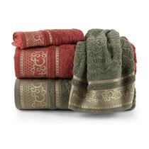Kit De Toalhas 2 Banhos e 2 Rostos Eudora Tango e Oliva
