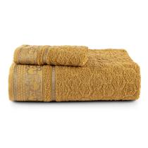 Kit De Toalhas Banho e Rosto Eudora Ocre