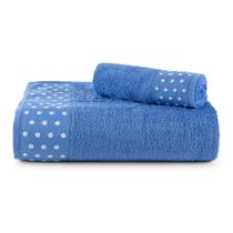 Kit De Toalhas Banho e Rosto Vivaz Azul Anil