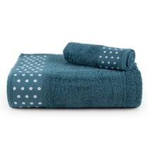 Kit De Toalhas Banho e Rosto Vivaz Petróleo