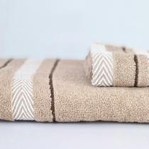 Kit de Toalhas de Banho e Rosto, 2 Peças, Padrão Sólido Marrom, Toalha de Banho 70x140cm,