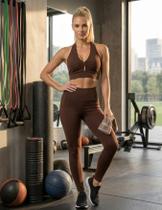 Kit de Top com Calça Fitness Conjunto de 2 peças