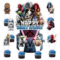 Kit de Topo para Bolo Mozin 25 Peças Star Wars Aniversário