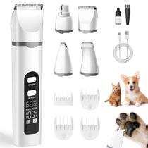 Kit de tosa 4 em 1 silencioso recarregável Aenncci para cães Kit de tosa 4 em 1 silencioso recarregável Aenncci para cães