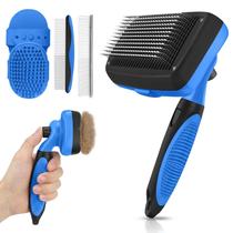 Kit de tosa para pets AUSRKI 5 em 1 com escova removedora de pelos azul Kit de tosa para pets AUSRKI 5 em 1 com escova removedora de pelos azul