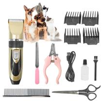 Kit de Tosa Shopmix SS-6189B para Cães e Gatos Bivolt com Acessórios Kit de Tosa Shopmix SS-6189B para Cães e Gatos Bivolt com Acessórios