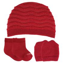 Kit De Touca Meia E Luva Maternidade Nozinho Vermelho Meninas Kit De Touca Meia E Luva Maternidade Nozinho Vermelho Meninas
