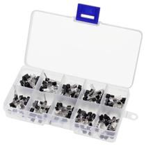 Kit De Transistores 200 Peças PNP NPN BC327 BC337 2N2222 2N2907 2N3904 2N3906 S8050 S8550 A1015