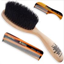 Kit de tratamento de barba, escova Kent BRD5 e pentes 81T FOT