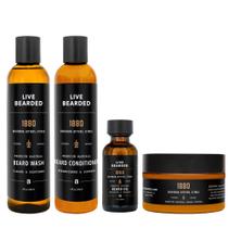 Kit de tratamento de barba Live Bearded Complete 1880 Scent USA