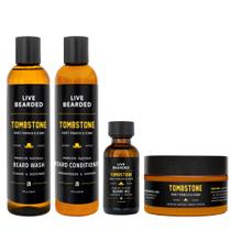 Kit de tratamento de barba Live Bearded Complete Tombstone Scent Kit de tratamento de barba Live Bearded Complete Tombstone Scent